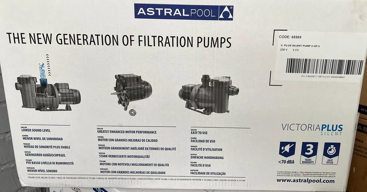 ASTRAL - Elettropompa Pompa Piscina Victoria Plus Di Astral Pool 3 Hp - 220 V