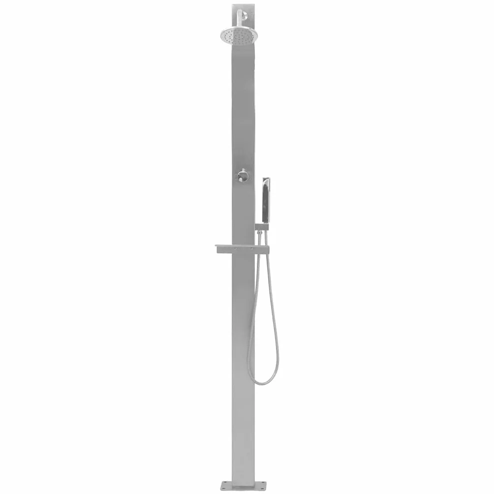 vidaXL Doccia da Giardino in Acciaio Inox Lineare