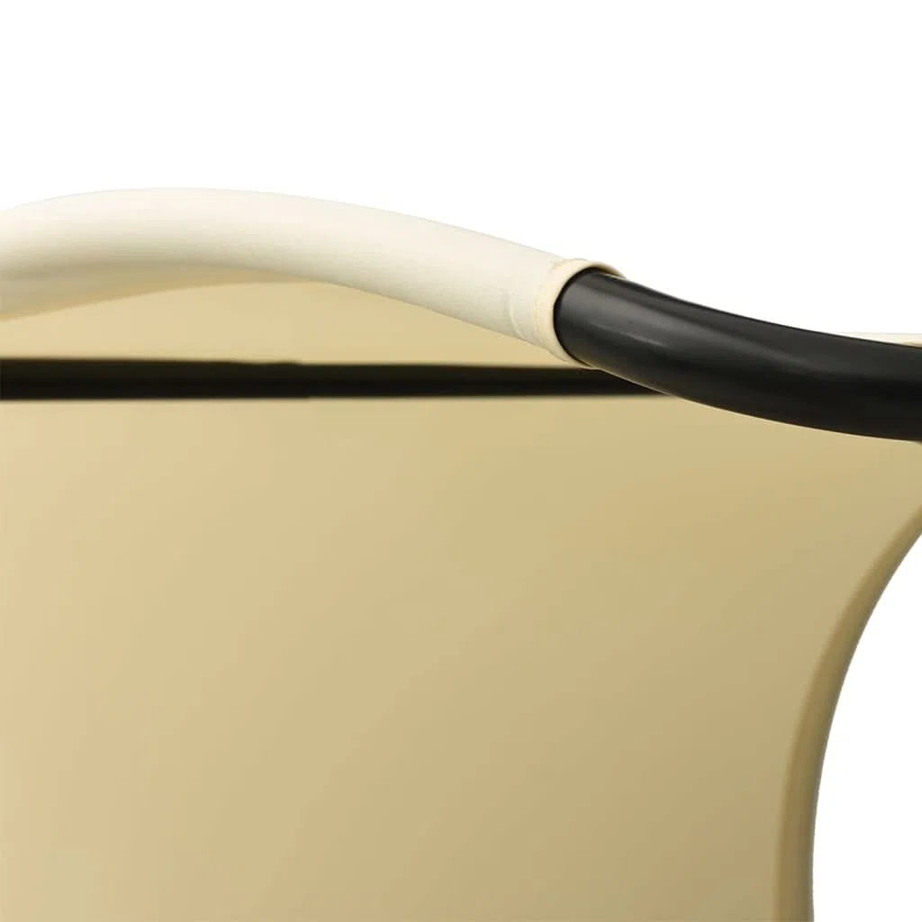 vidaXL Lettino Prendisole Doppio Baldacchino in Textilene Talpa Crema