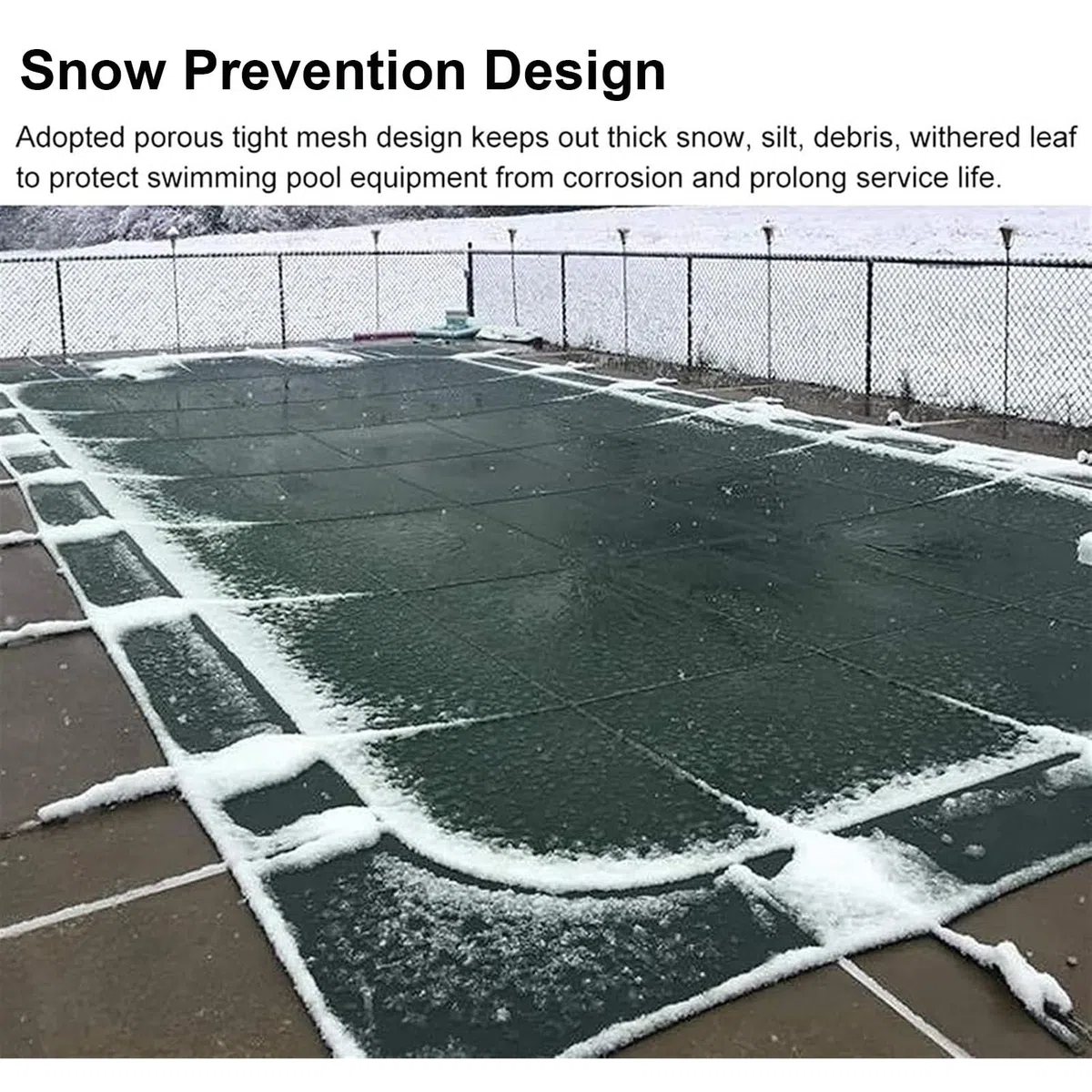 Inground Copertura di sicurezza per piscina, in rete verde, resistente, invernale, rotonda, per piscine interrate, 1,5 m/1,8 m/2,1 m/2,4 m/3 m/3,7 m/4,3 m/4,6 m/5,5 m/7,3 m grande (1 m x 1 m x 3 piedi