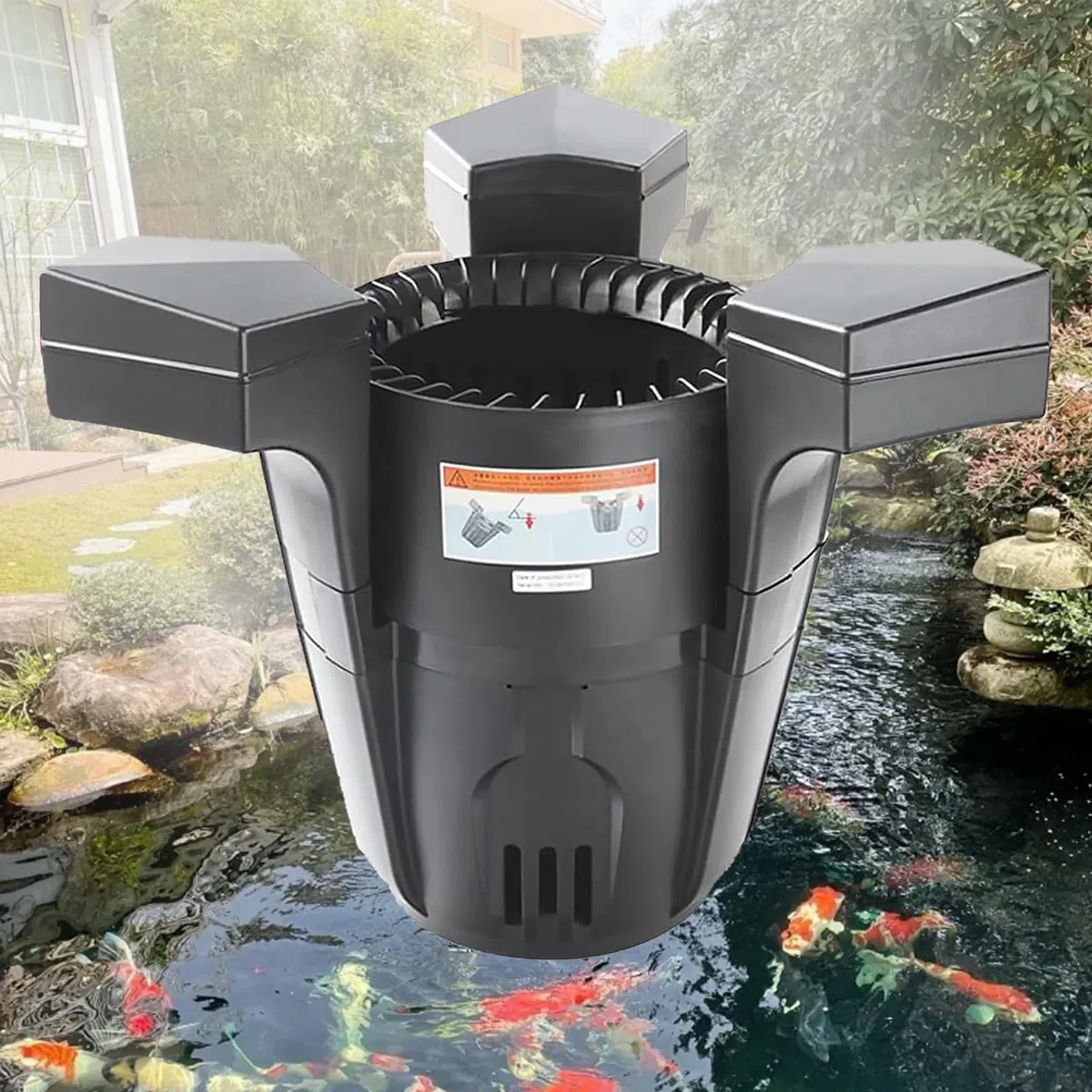 Skimmer galleggiante per piscine, 220 V, con aspirazione, detergente automatico per superfici per piscine e laghetti per pesci