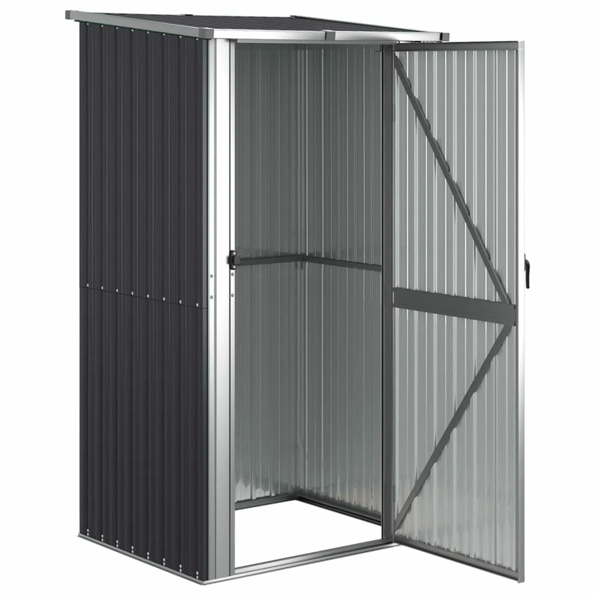 Capanno da Giardino Antracite 118,5x97x209,5 cm Acciaio Zincato,Capannone da Giardino,Casetta da Giardino,Casetta Attrezzi Giardino(SPU:150901)