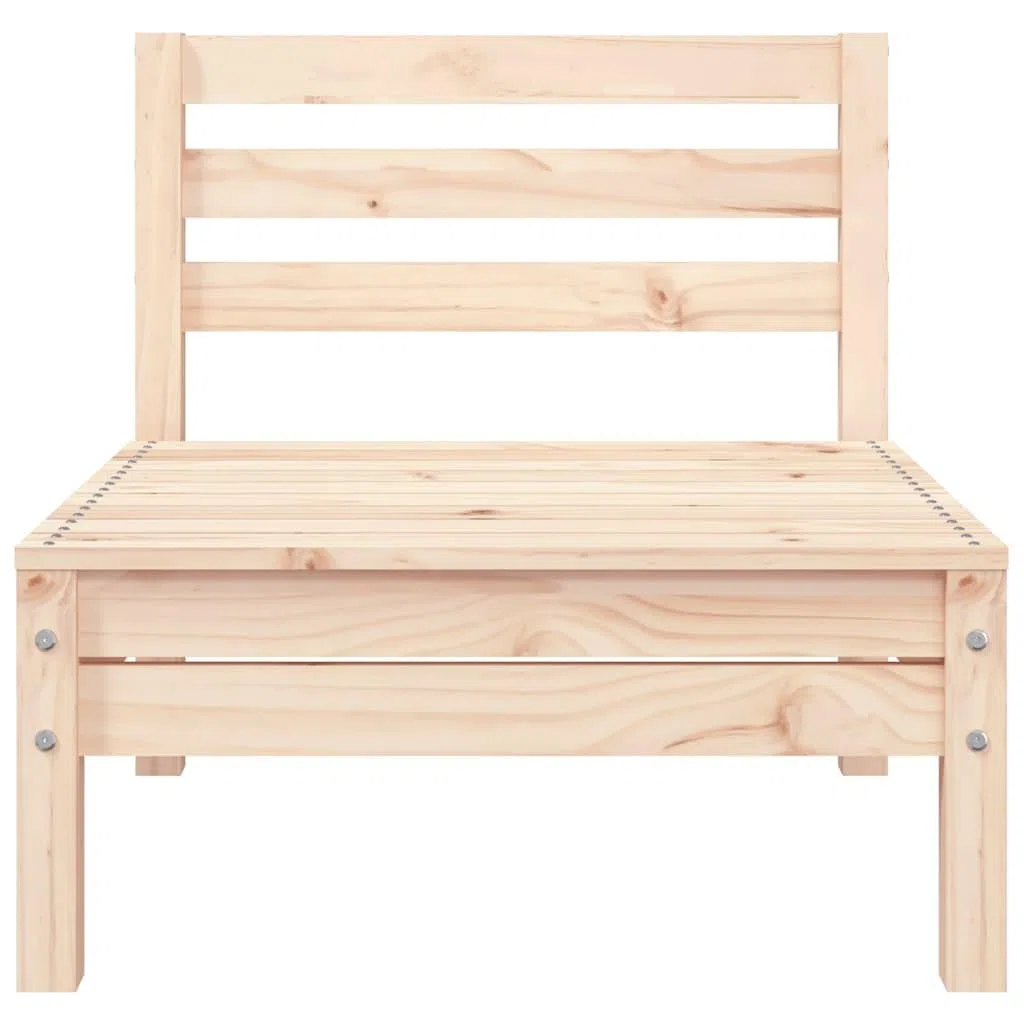 Divano da giardino in legno massello a 3 posti, in pino massiccio, per esterni, con design a doghe e schienale, per terrazze, cortile, durevole, stabile e modulare