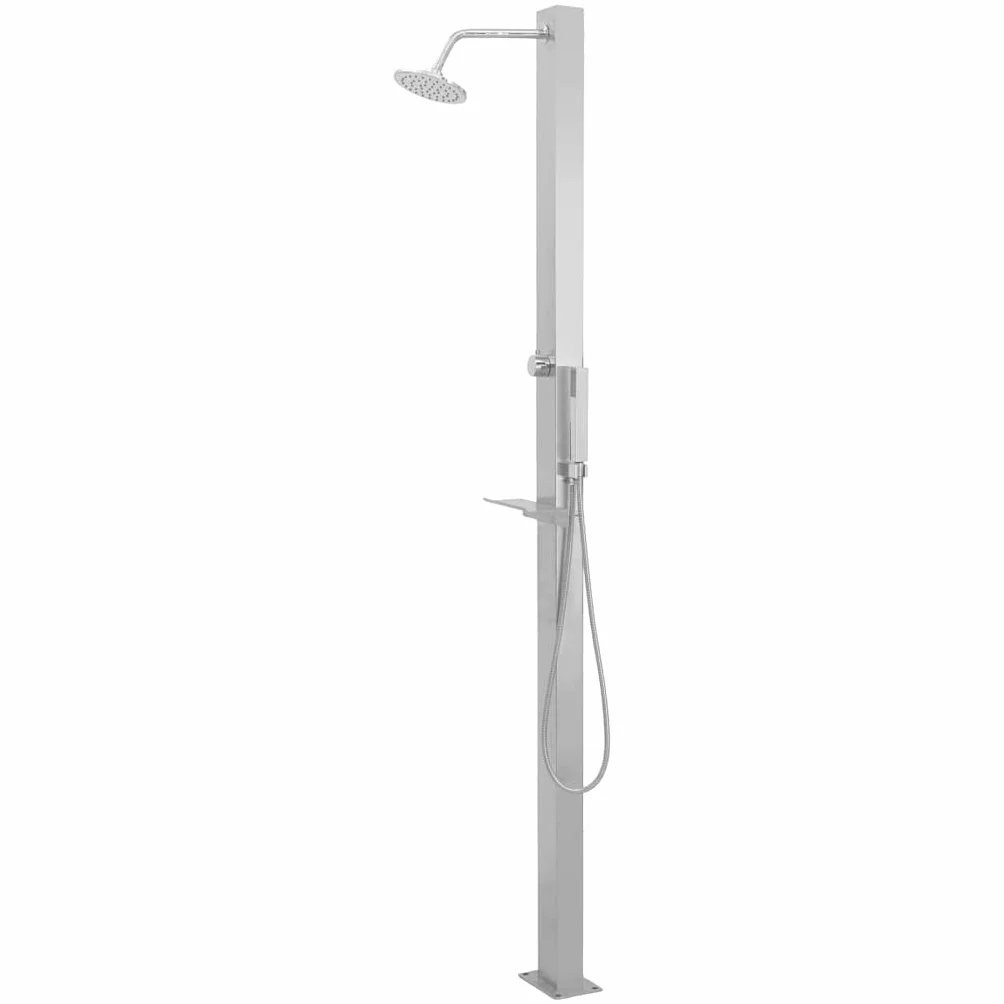 vidaXL Doccia da Giardino in Acciaio Inox Lineare