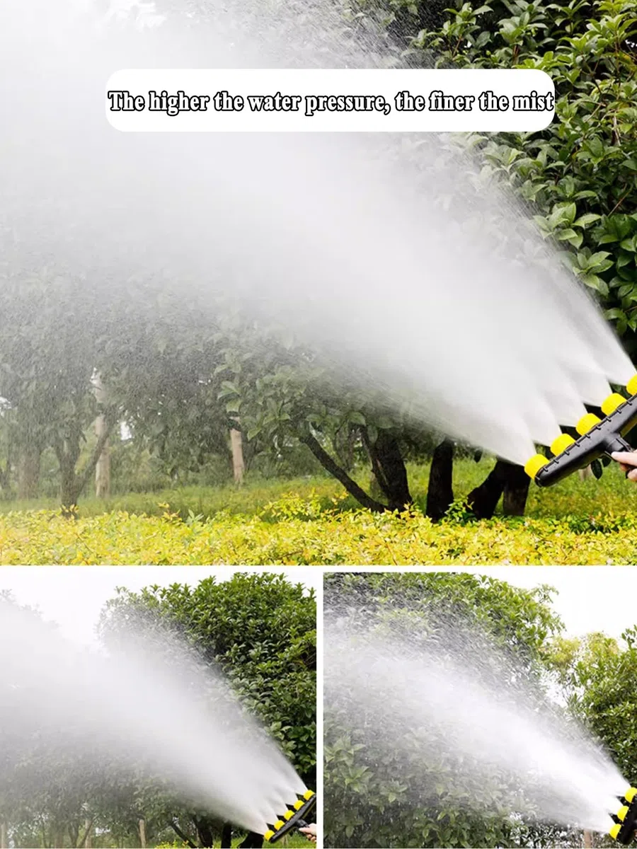 Set di 5 ugelli per irrigazione da giardino, strumento per irrigazione del prato, resistente, 19,8 m