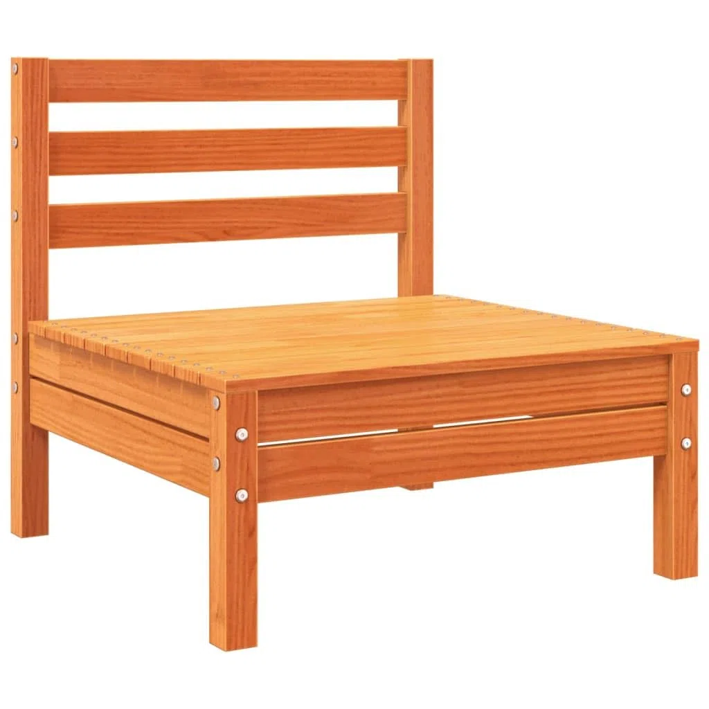 ZEYUAN Divano da Giardino a 3 Posti Marrone Cera Legno Massello Pino,Divano Giardino,Divano Giardino Esterno,Divano Giardino per Esterno-838037