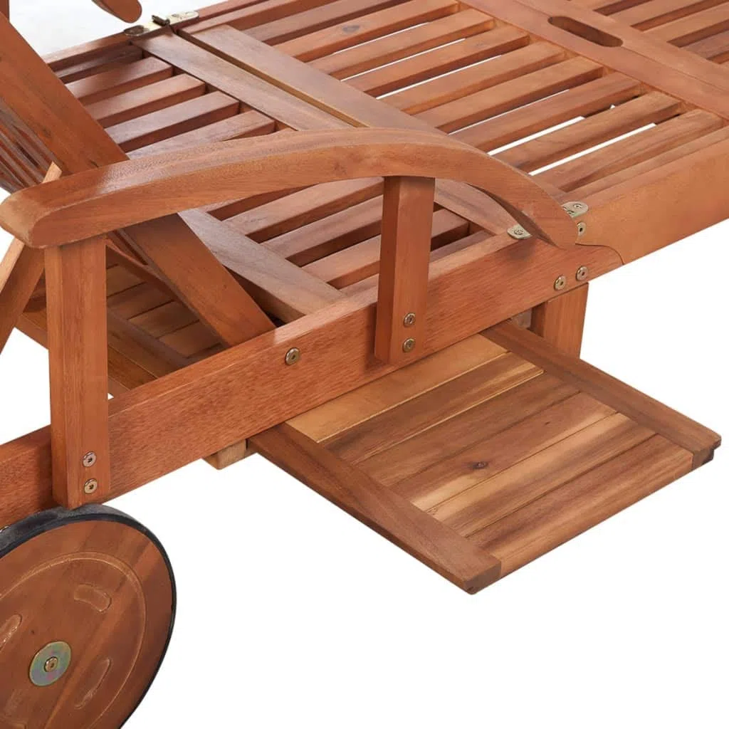 vidaXL Lettino Prendisole in Legno Massello di Acacia