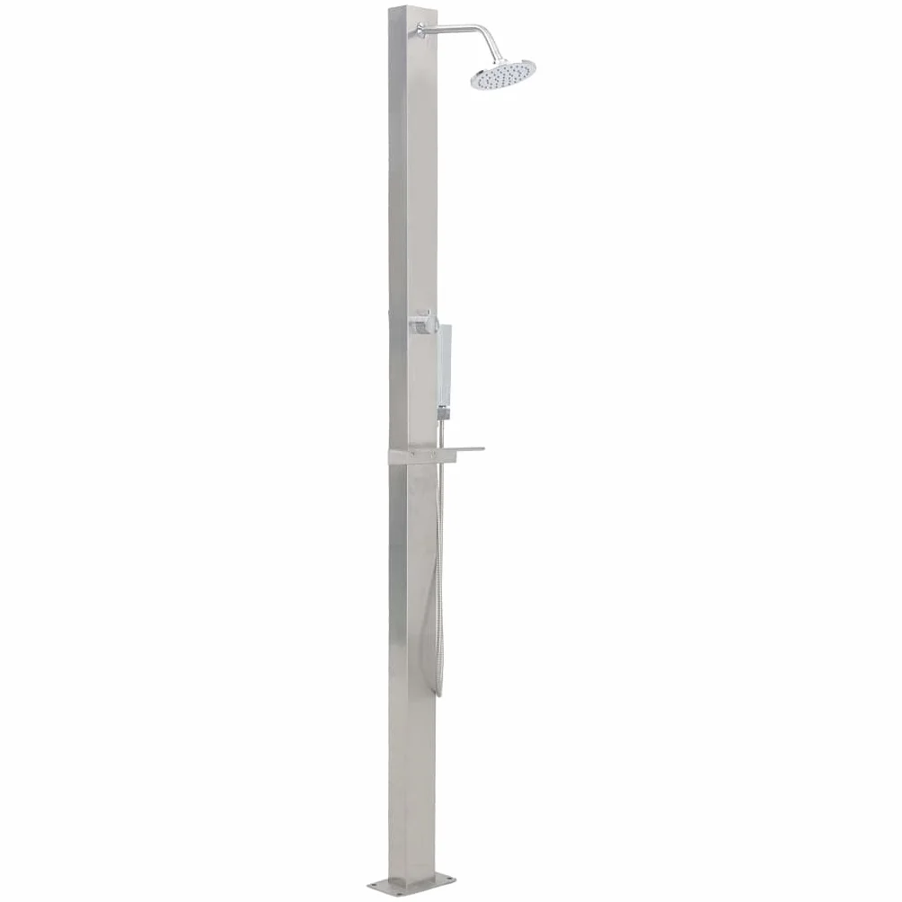 vidaXL Doccia da Giardino in Acciaio Inox Lineare