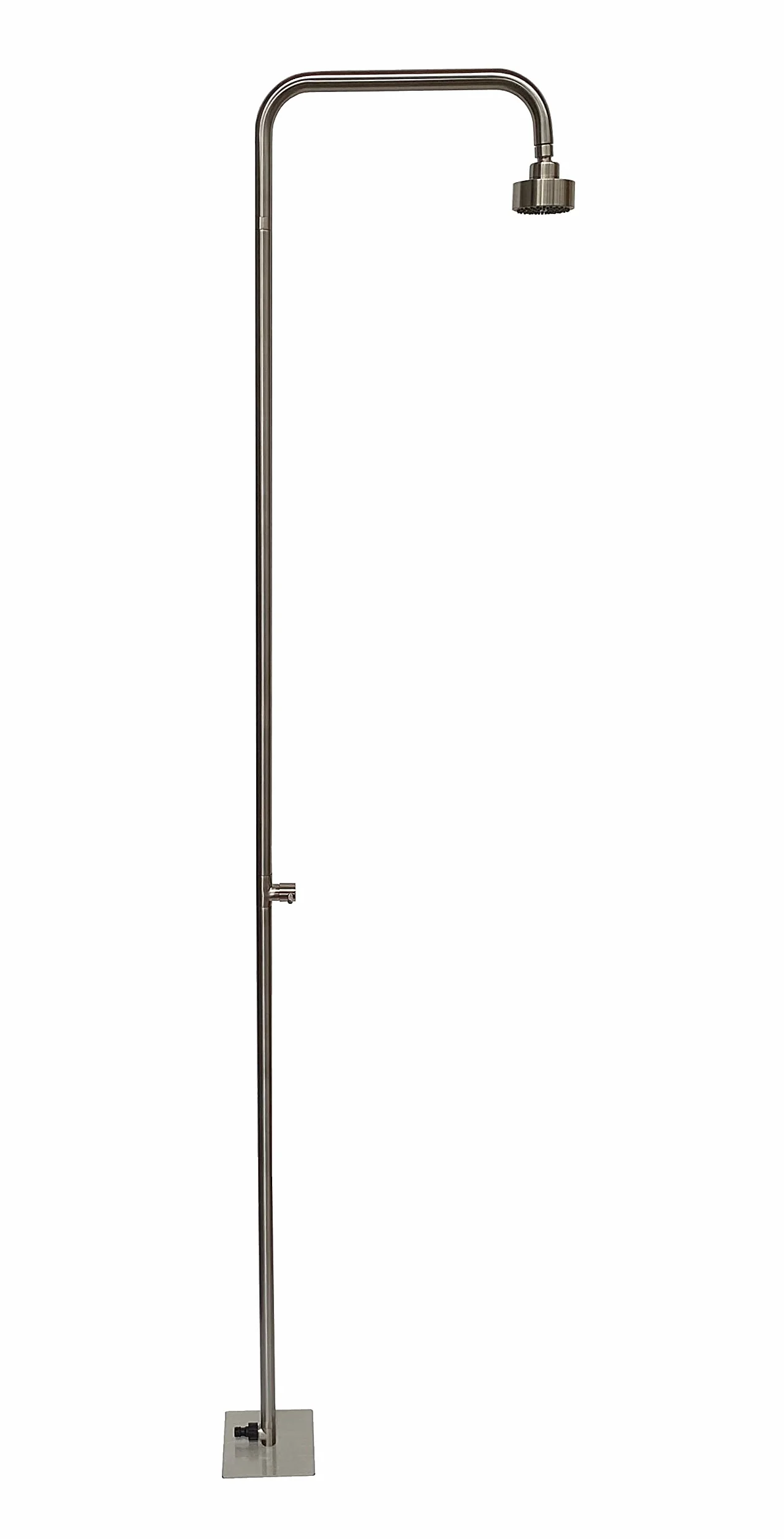 Design Doccia da Giardino Esterna Doccia per Piscina Deluxe in Acciaio Inox Spazzolato di Alta Qualità, Testa Orientabile