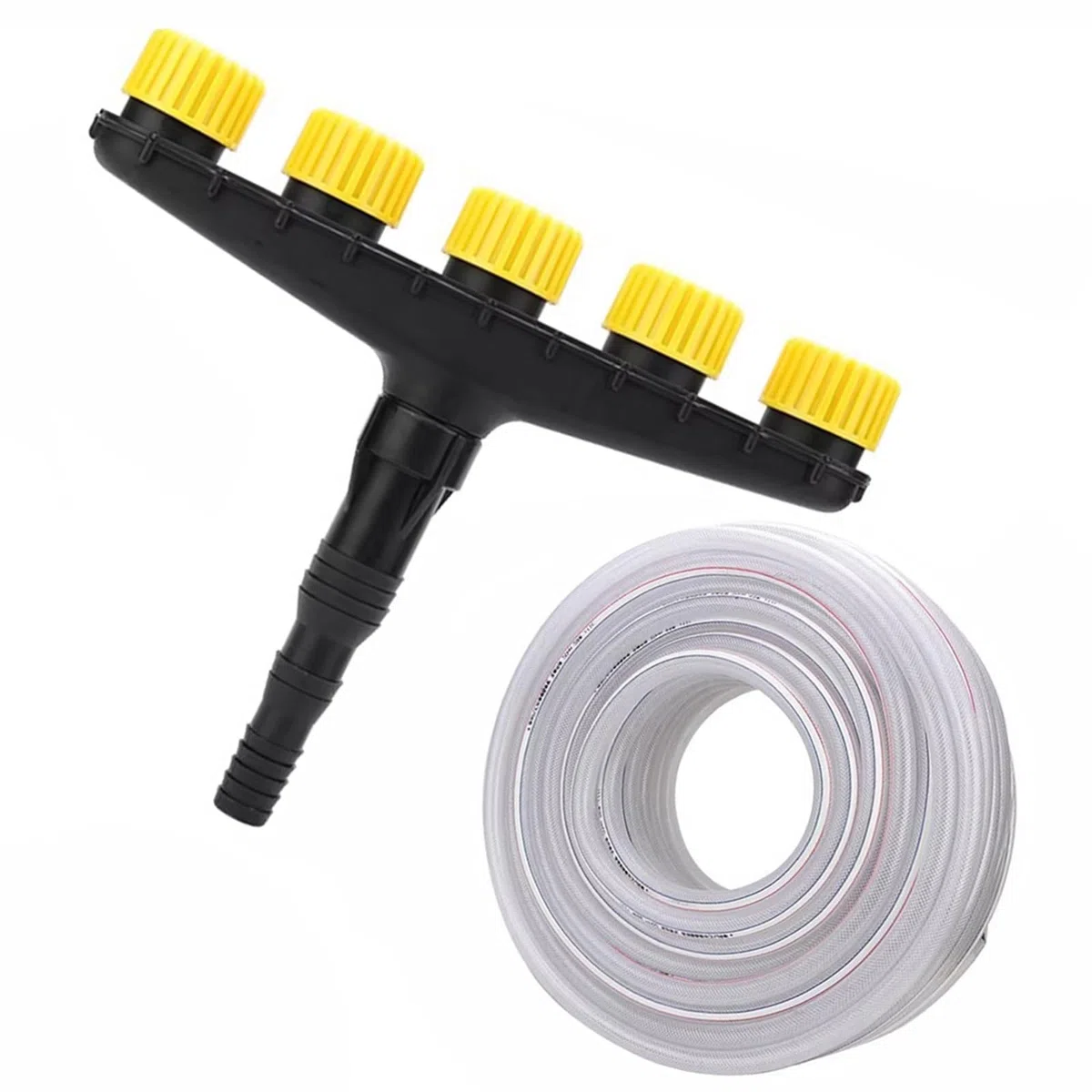 Set di 5 ugelli per irrigazione da giardino, strumento per irrigazione del prato, resistente, 19,8 m