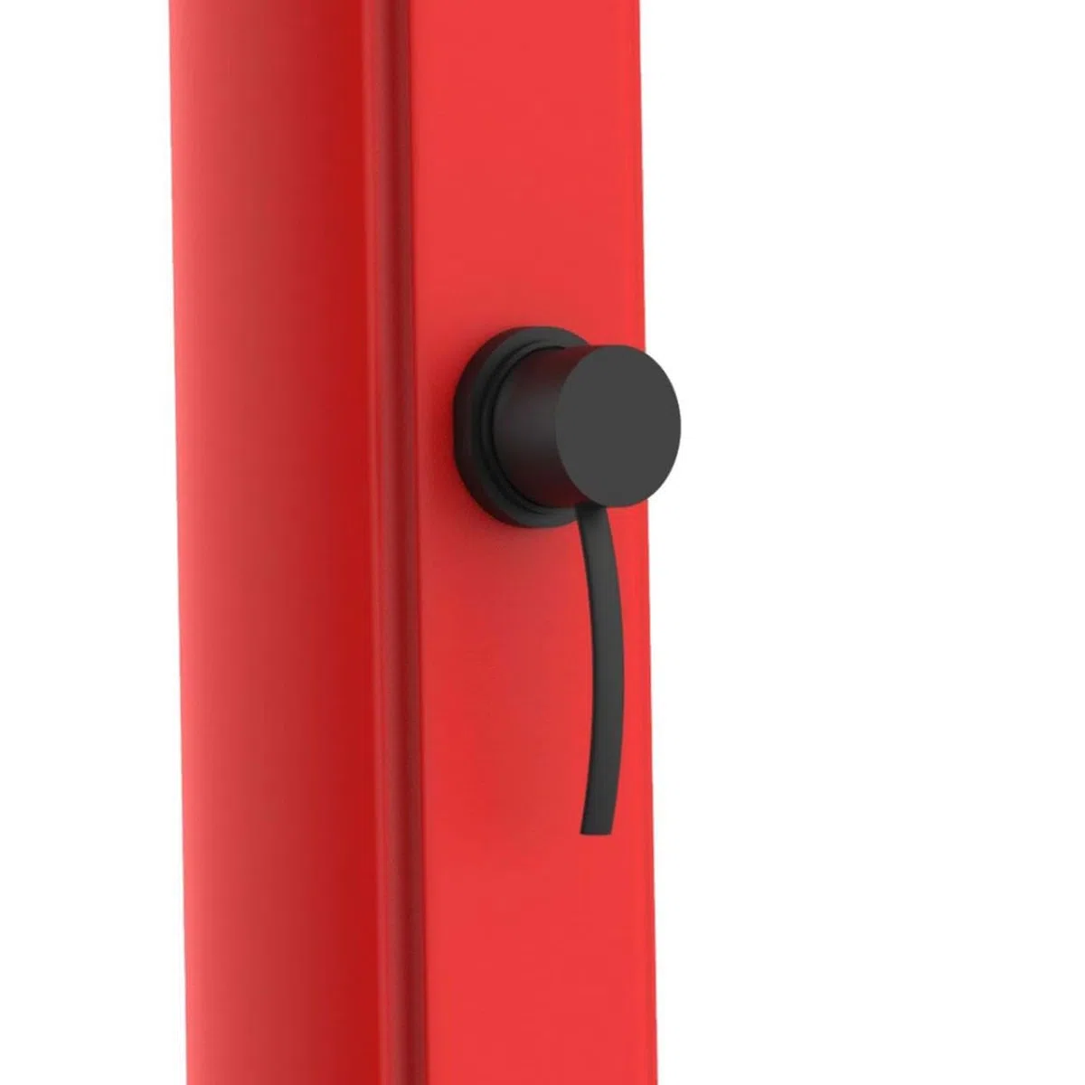 Sined Sole Doccia Solare Curva in Polietilene HD con Soffione e Lavapiedi da 25 Lt Rossa