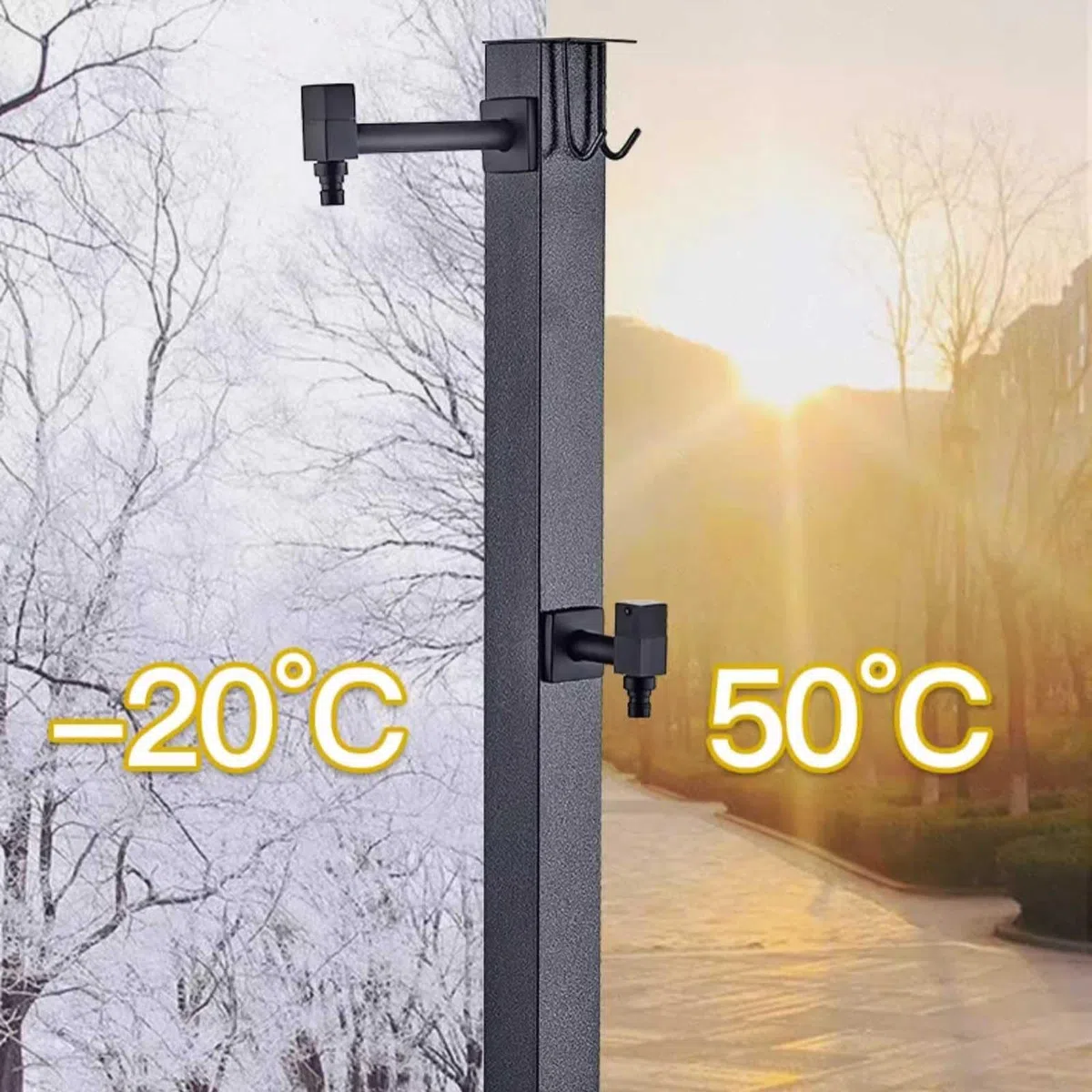 Rubinetto da giardino in acciaio inox, resistente al gelo e resistente alle fessure